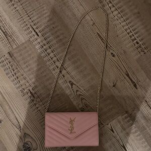Yves Saint Laurent Pink Quilted Crossbody Bag